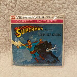 VTG View Master Reel Superman Meets Computer Crook New Booklet Included DC Comic